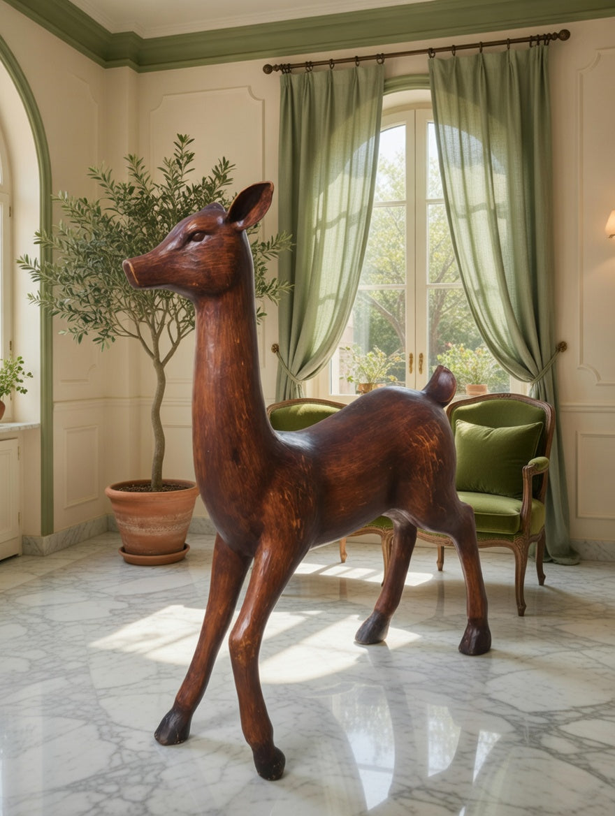 Fiberglass Deer Sculpture with Resin🎄🦌