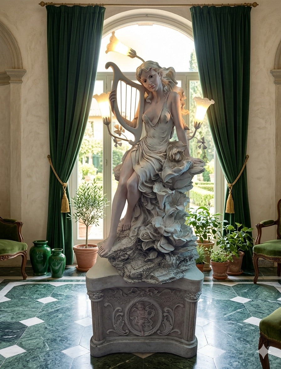 Classic Sculptural Fountain with Decorative Figure🕊️🎨✨