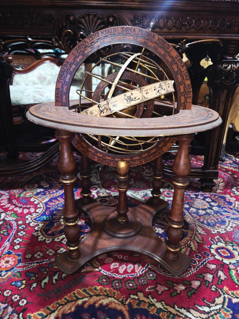 Decorative Armillary Sphere – Science, art, and contemplation 🪞🌿🪶