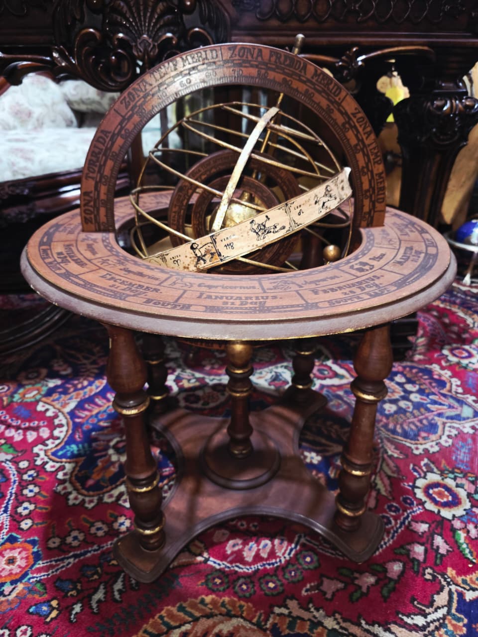 Decorative Armillary Sphere – Science, art, and contemplation 🪞🌿🪶