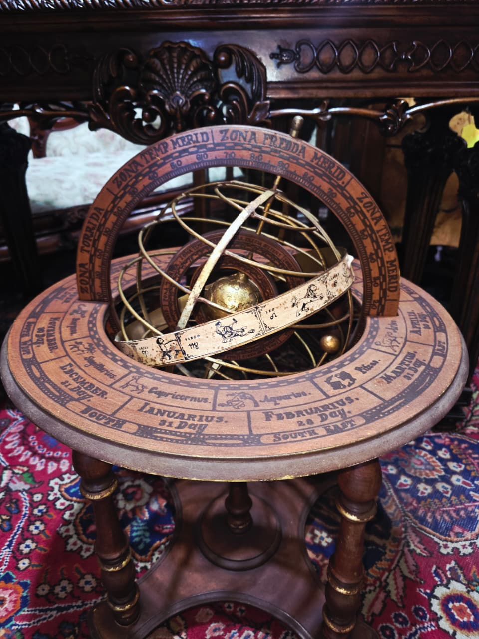 Decorative Armillary Sphere – Science, art, and contemplation 🪞🌿🪶
