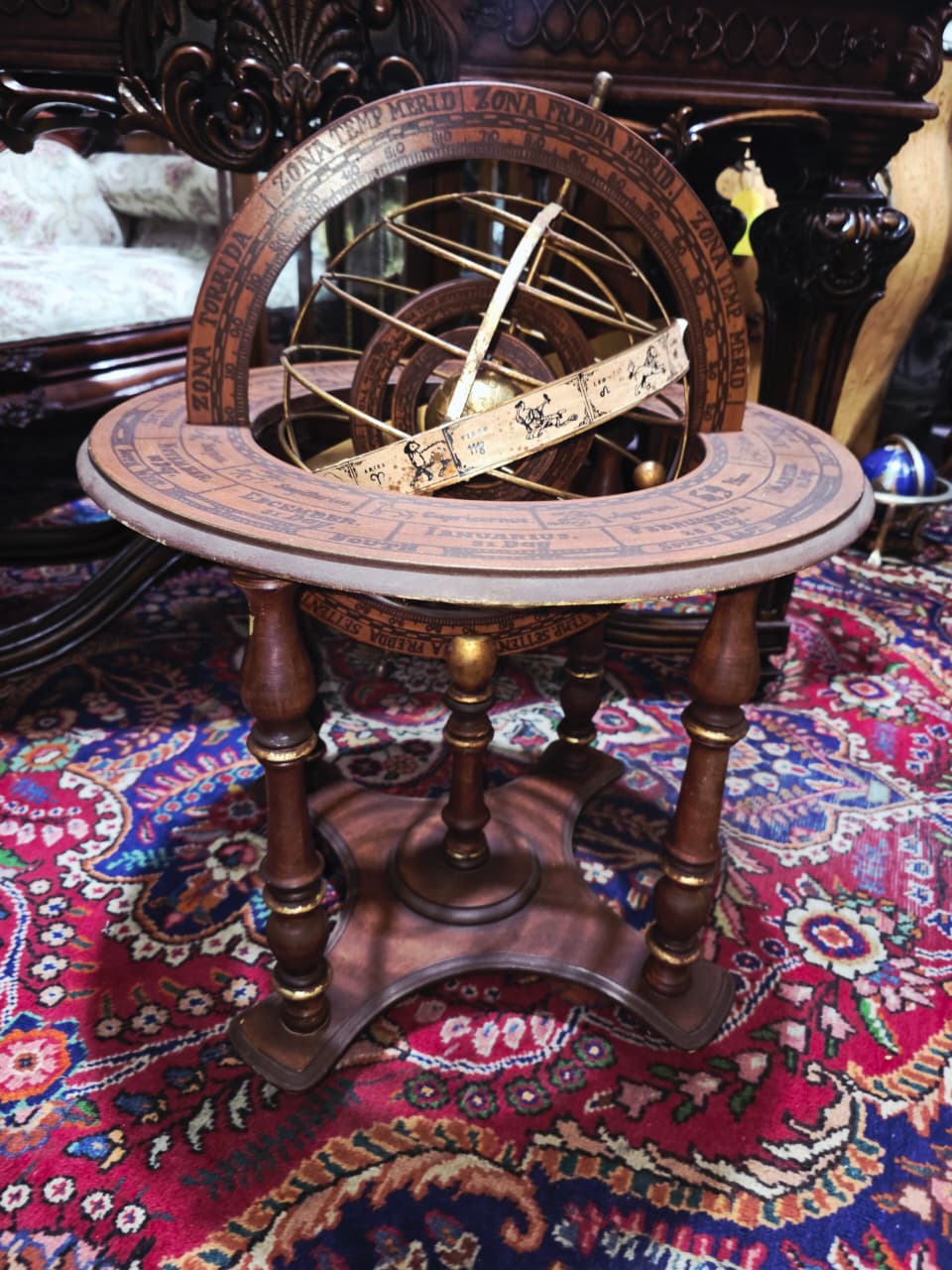 Decorative Armillary Sphere – Science, art, and contemplation 🪞🌿🪶