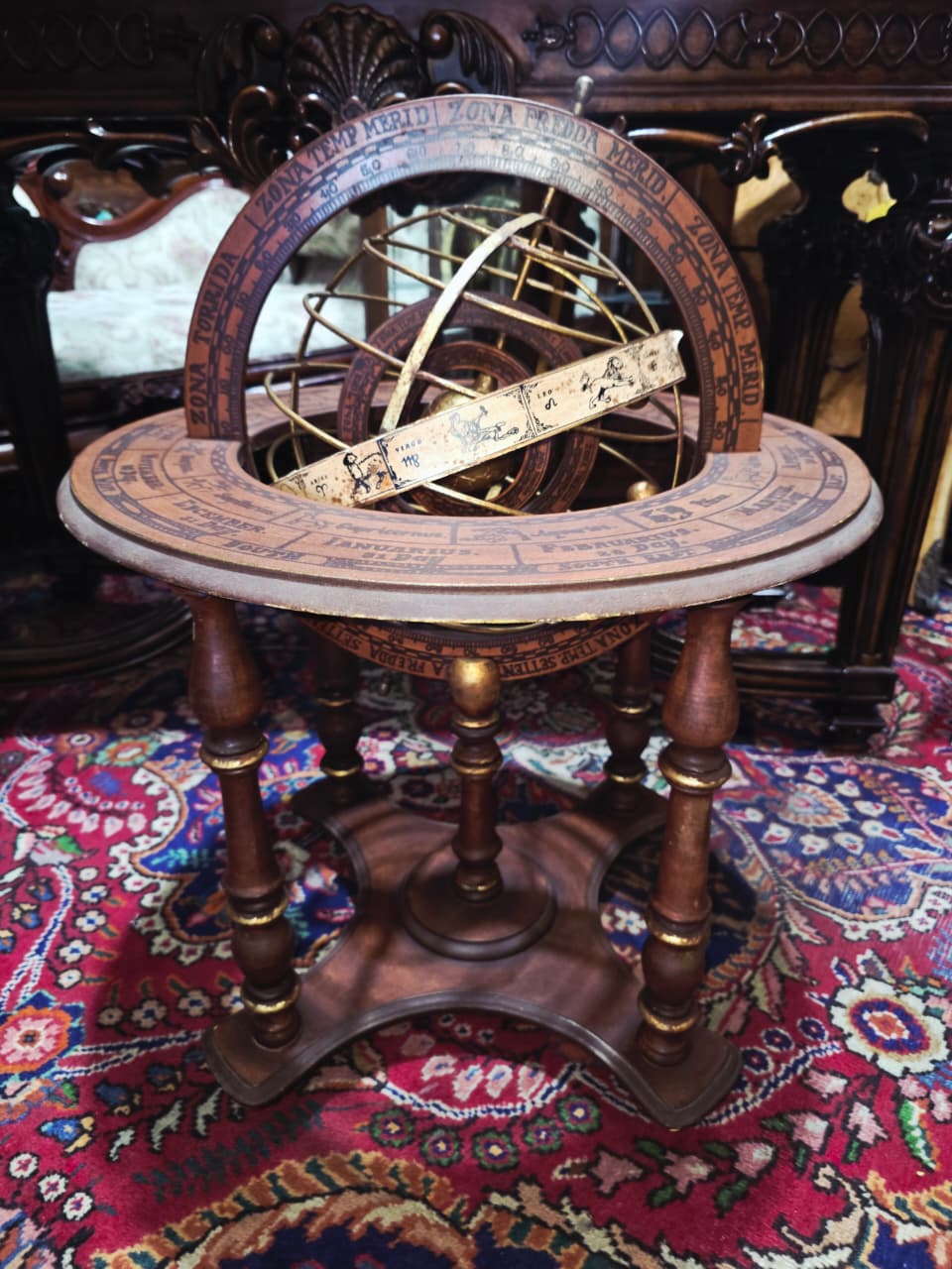 Decorative Armillary Sphere – Science, art, and contemplation 🪞🌿🪶