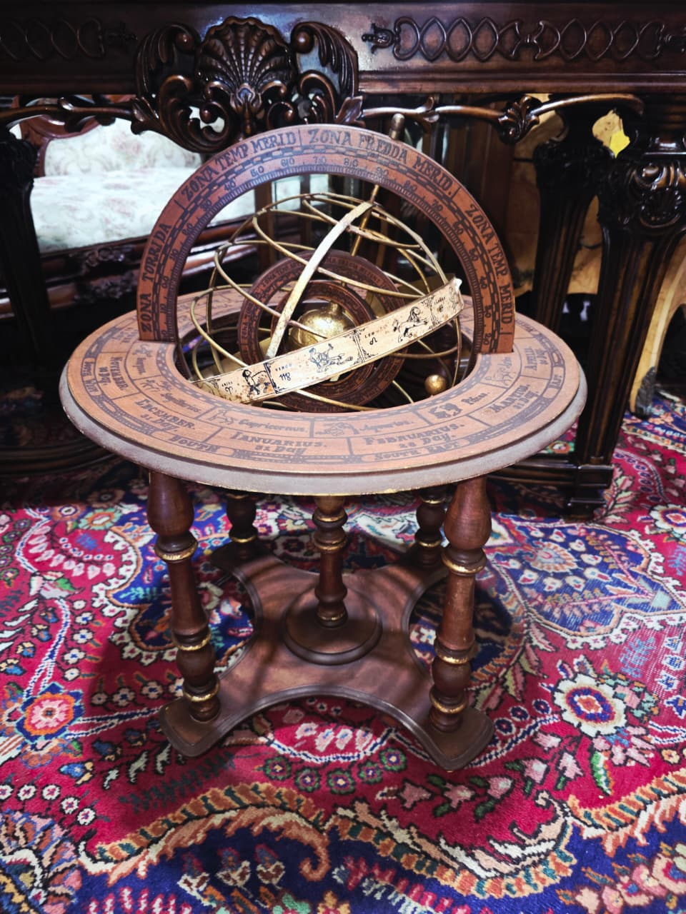 Decorative Armillary Sphere – Science, art, and contemplation 🪞🌿🪶