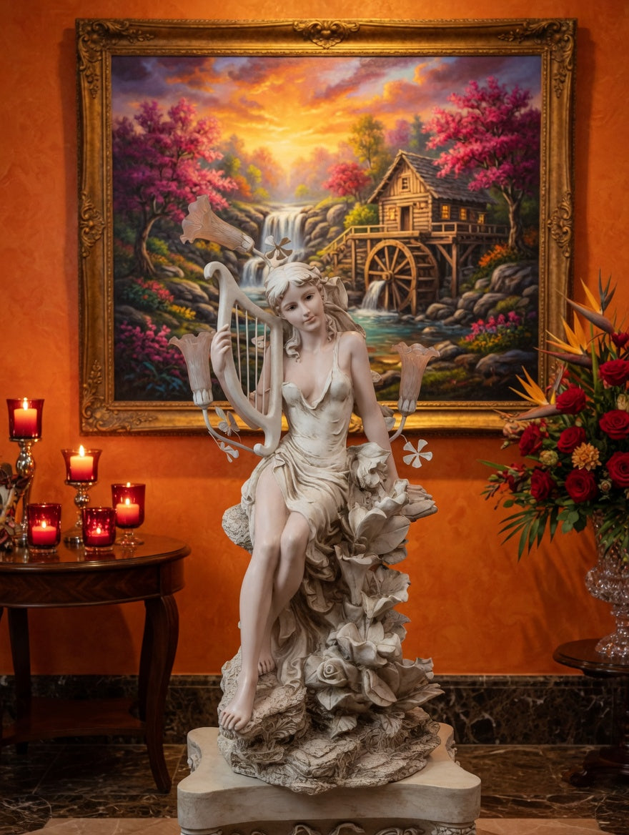 Classic Sculptural Fountain with Decorative Figure🕊️🎨✨