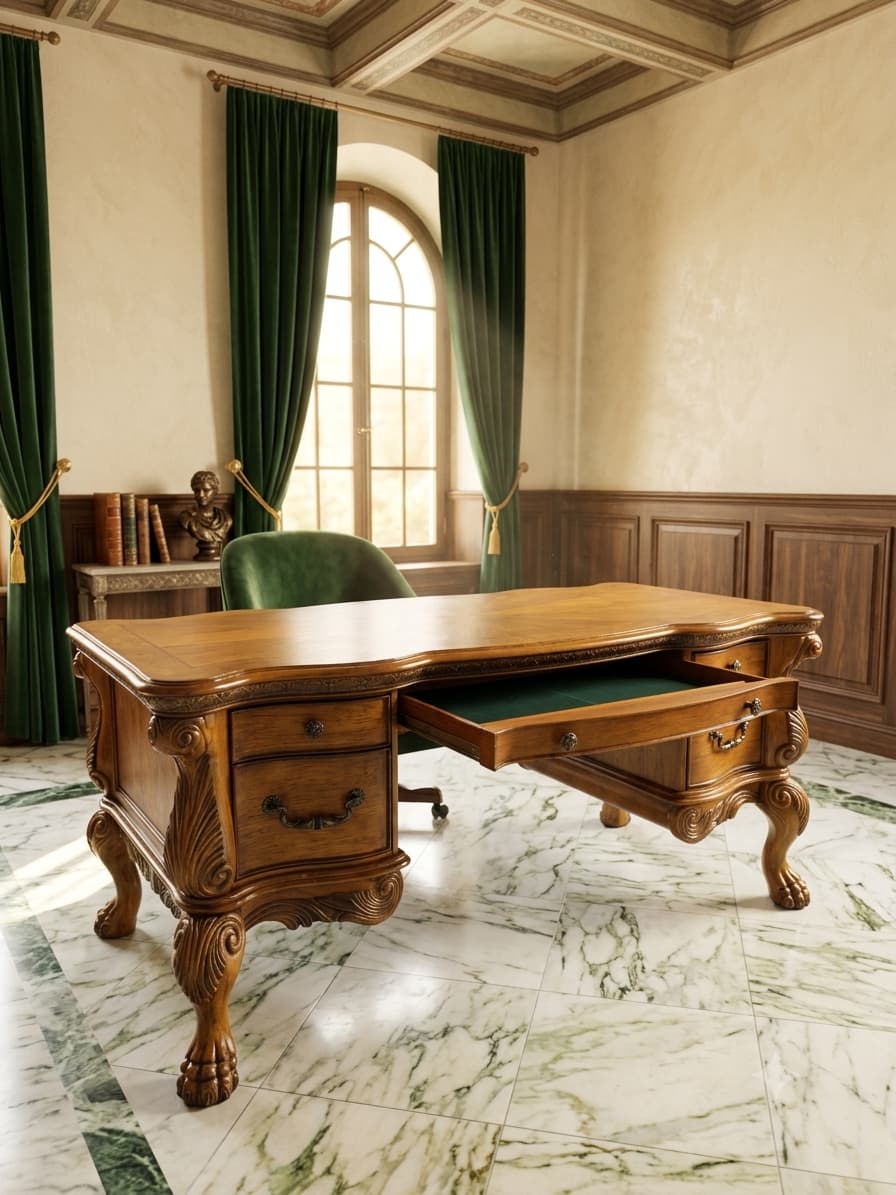 Escritorio Ejecutivo AICO – Michael Amini, Signature Series⚜️🏛️🌿