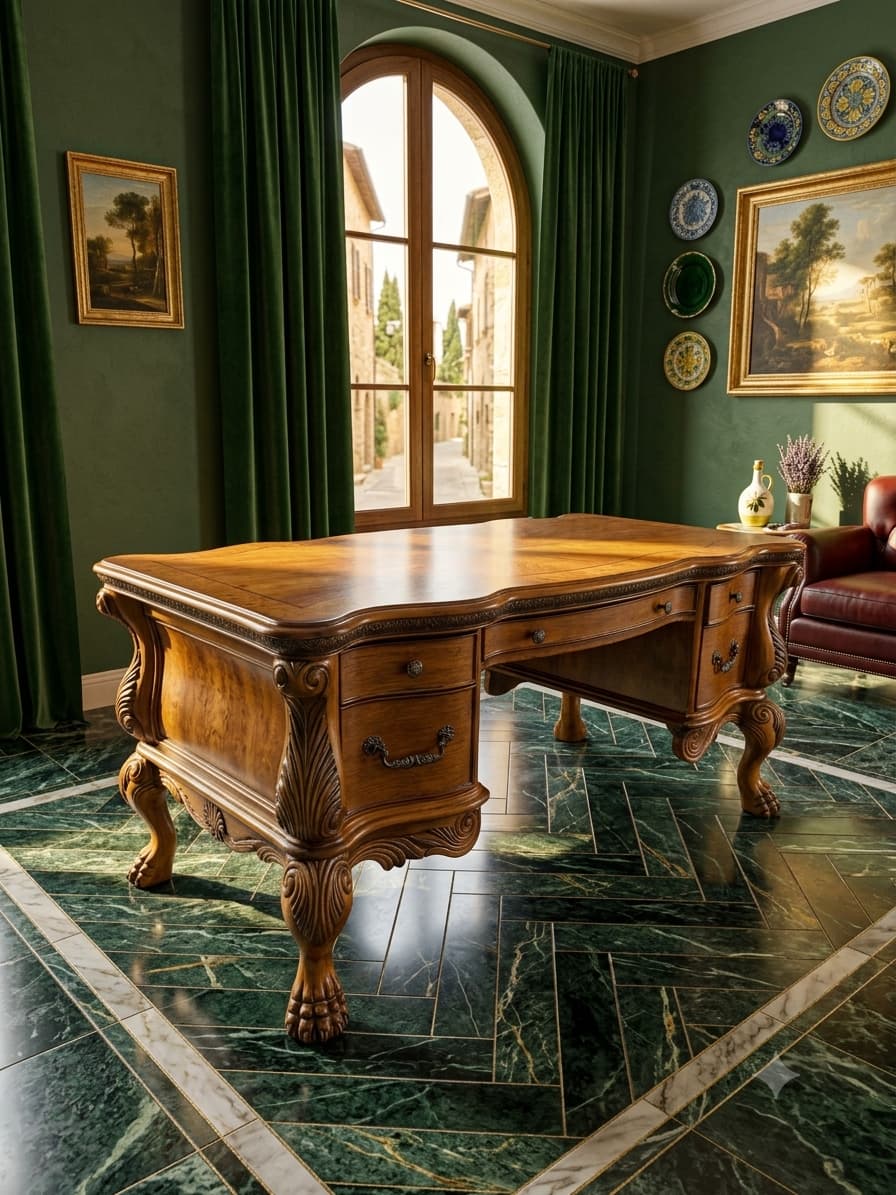 Escritorio Ejecutivo AICO – Michael Amini, Signature Series⚜️🏛️🌿