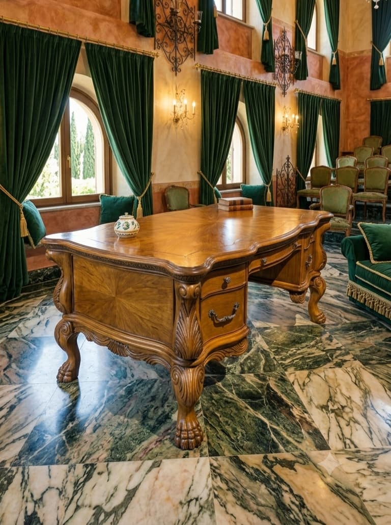 Escritorio Ejecutivo AICO – Michael Amini, Signature Series⚜️🏛️🌿