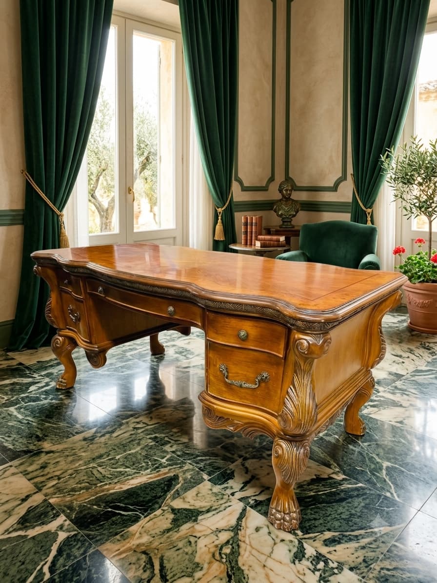 Escritorio Ejecutivo AICO – Michael Amini, Signature Series⚜️🏛️🌿