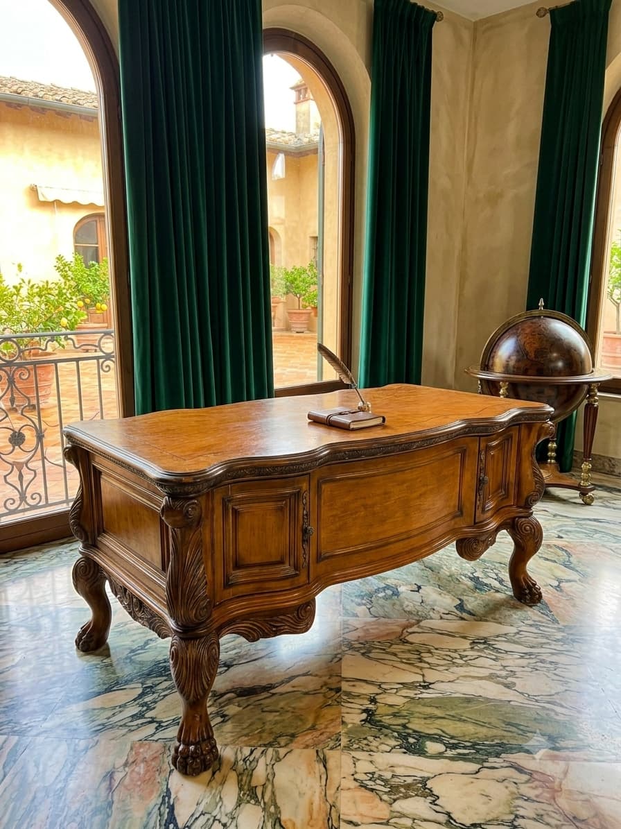 Escritorio Ejecutivo AICO – Michael Amini, Signature Series⚜️🏛️🌿