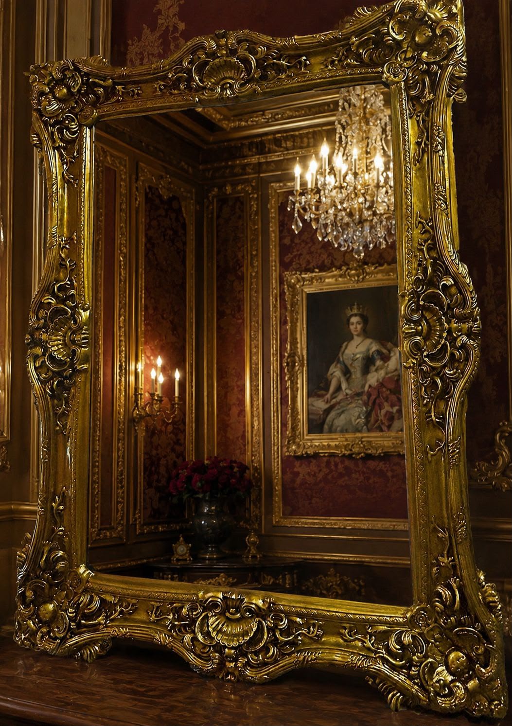 Large Antique Italian Mirror, Venetian Style 🪞🏛️
