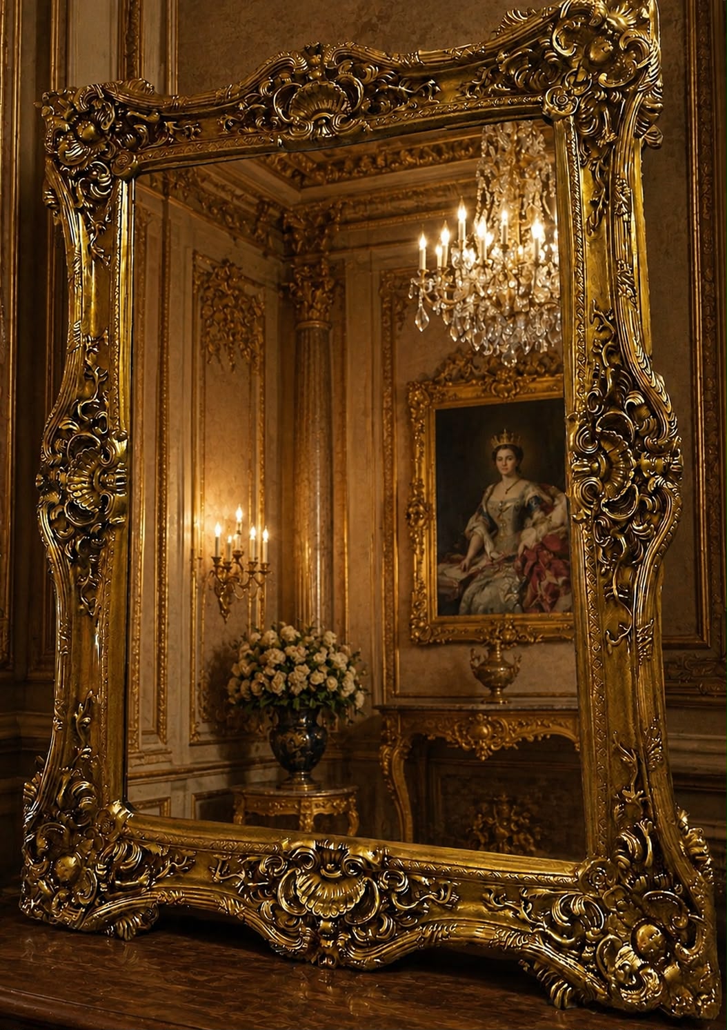 Large Antique Italian Mirror, Venetian Style 🪞🏛️