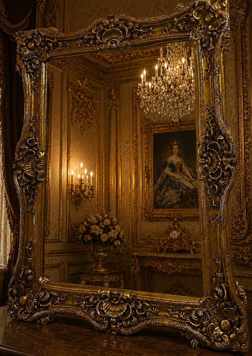 Large Antique Italian Mirror, Venetian Style 🪞🏛️