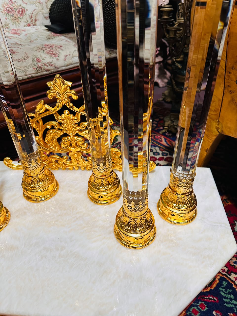 Homey Designs Inc. Grandfather Clock - Gold Brass with Chimes 🕰️