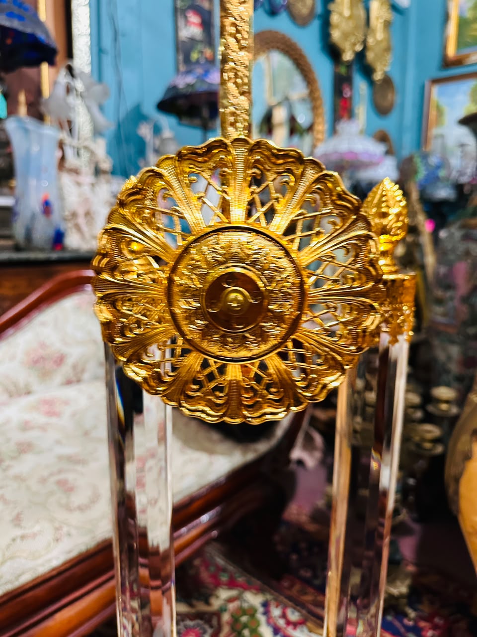 Homey Designs Inc. Grandfather Clock - Gold Brass with Chimes 🕰️