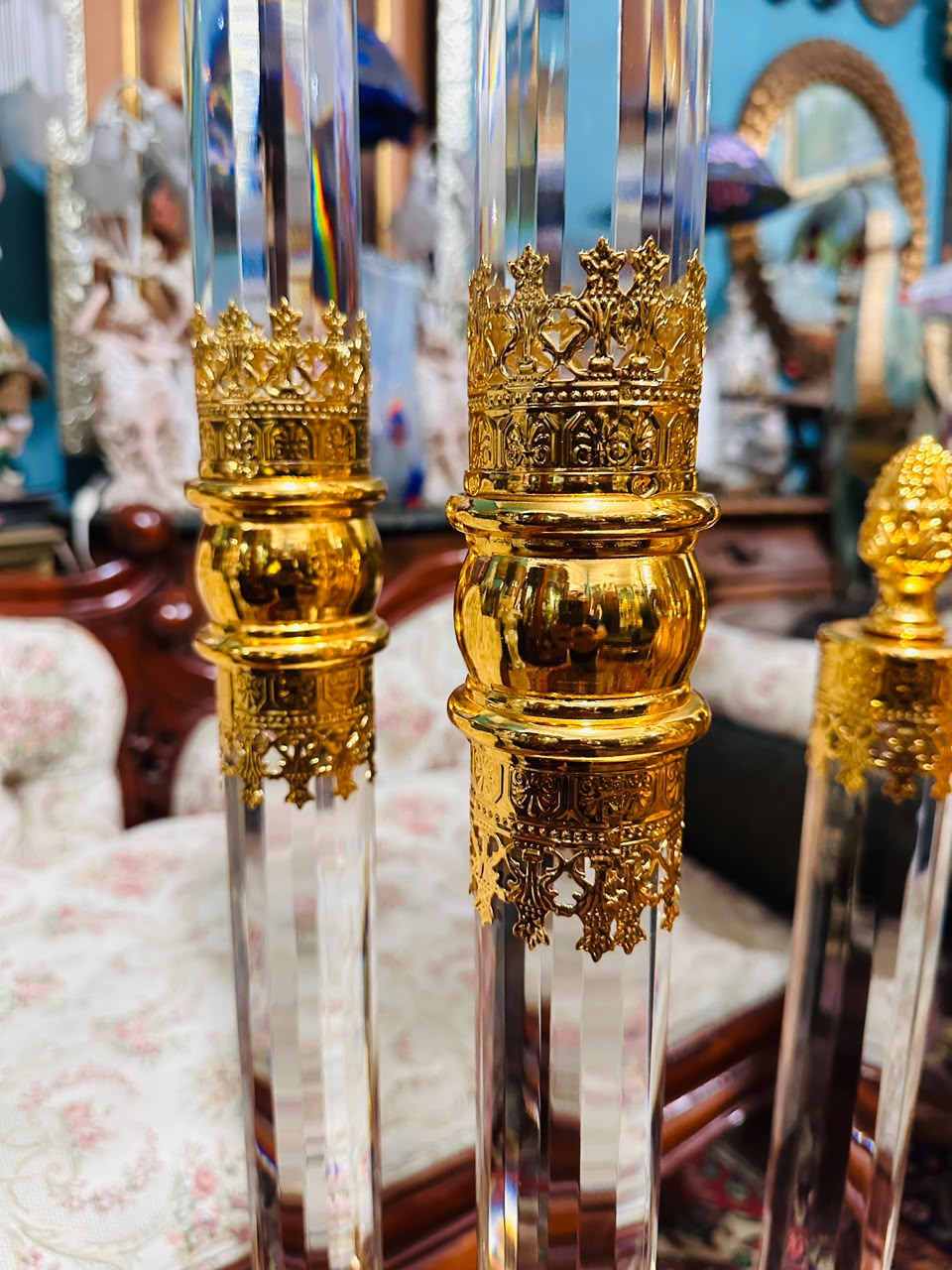 Homey Designs Inc. Grandfather Clock - Gold Brass with Chimes 🕰️