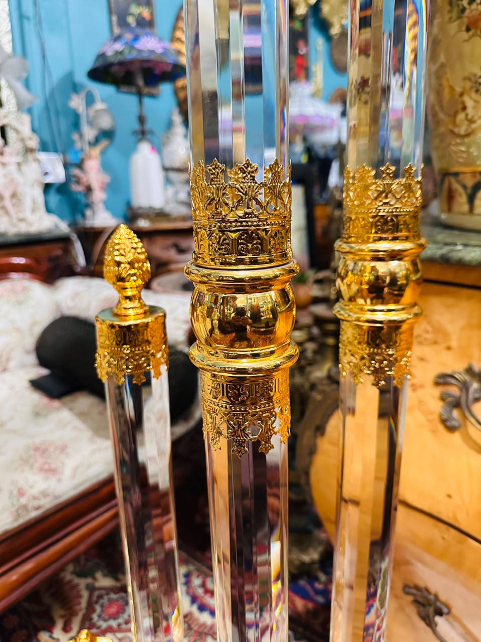 Homey Designs Inc. Grandfather Clock - Gold Brass with Chimes 🕰️