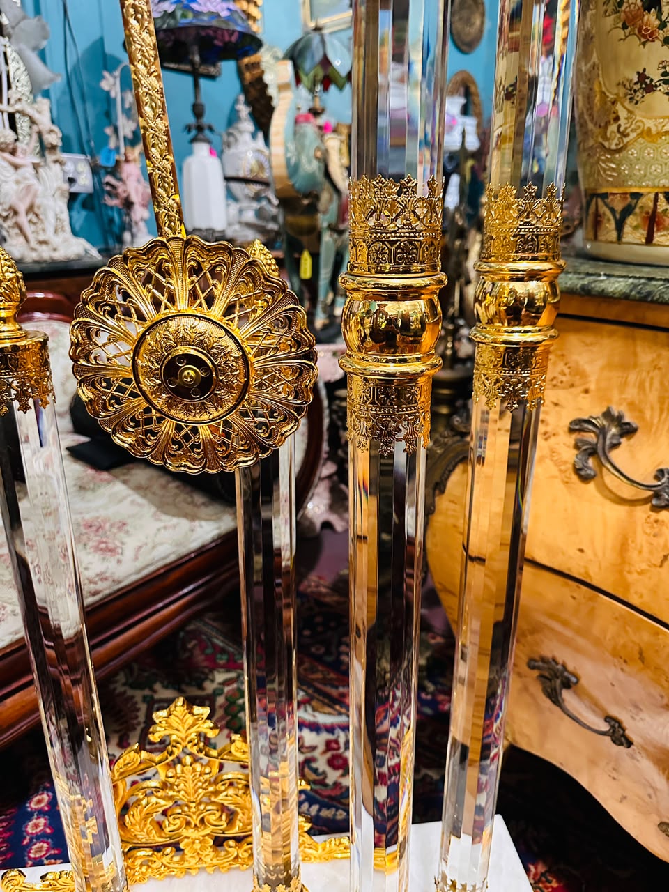 Homey Designs Inc. Grandfather Clock - Gold Brass with Chimes 🕰️