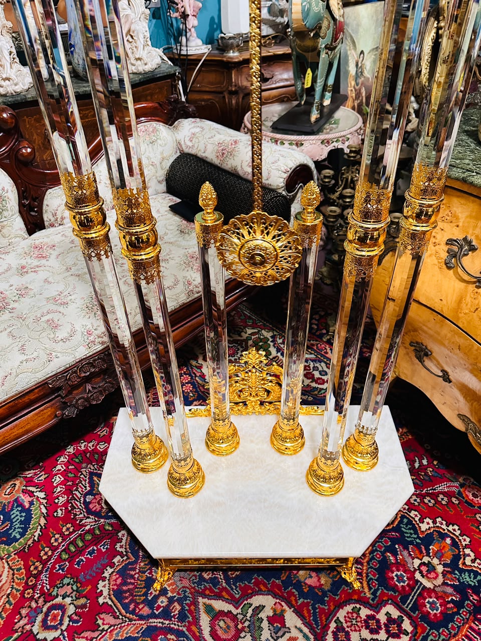 Homey Designs Inc. Grandfather Clock - Gold Brass with Chimes 🕰️