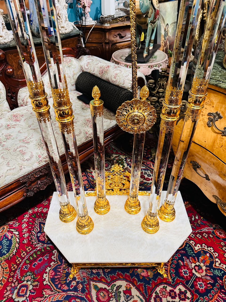 Homey Designs Inc. Grandfather Clock - Gold Brass with Chimes 🕰️