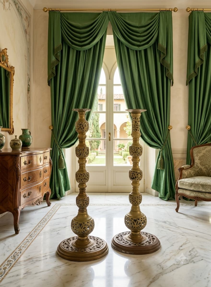 Par de Candelabros de Bronce ✨ 🔥🕯️