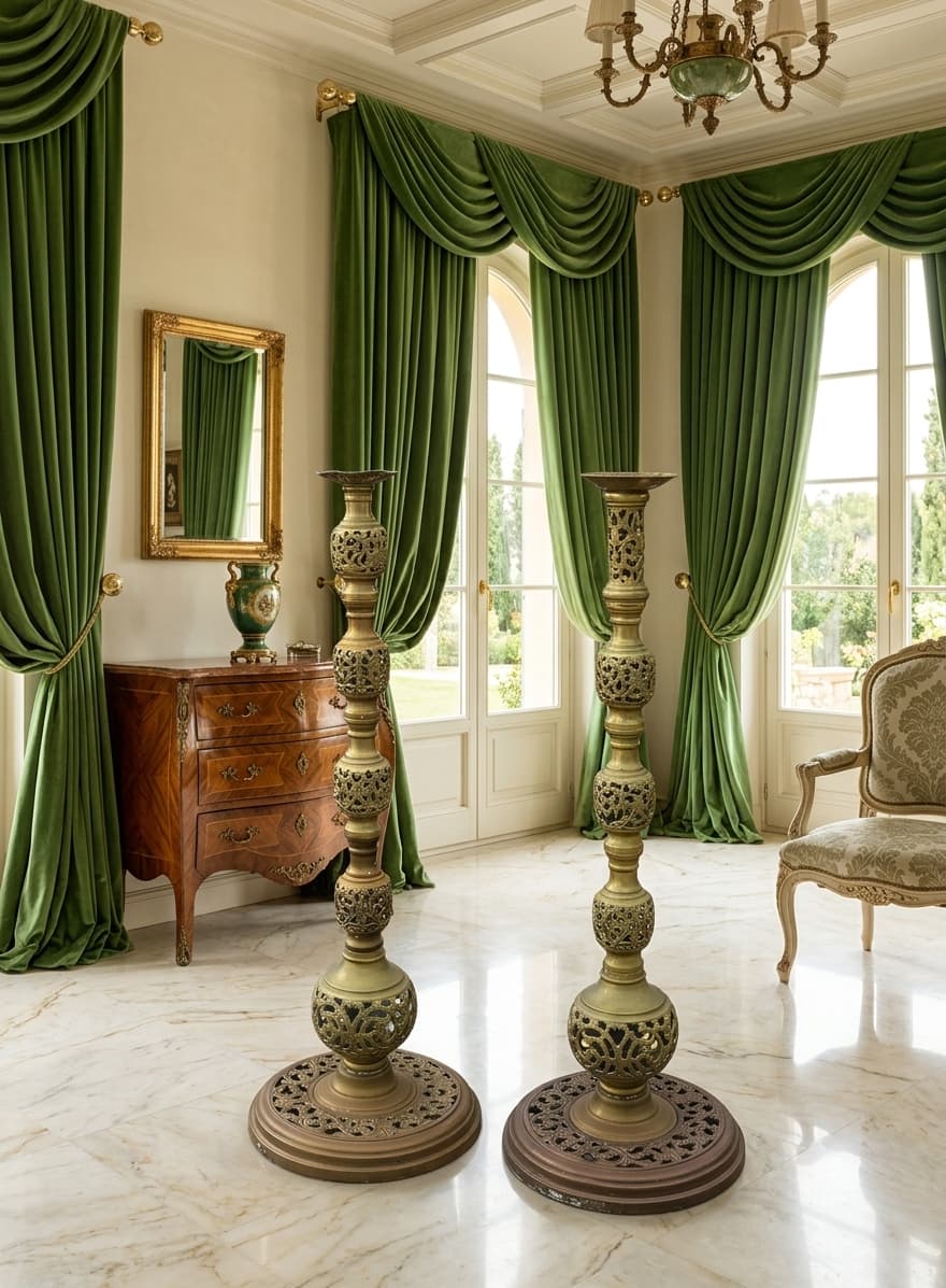Par de Candelabros de Bronce ✨ 🔥🕯️