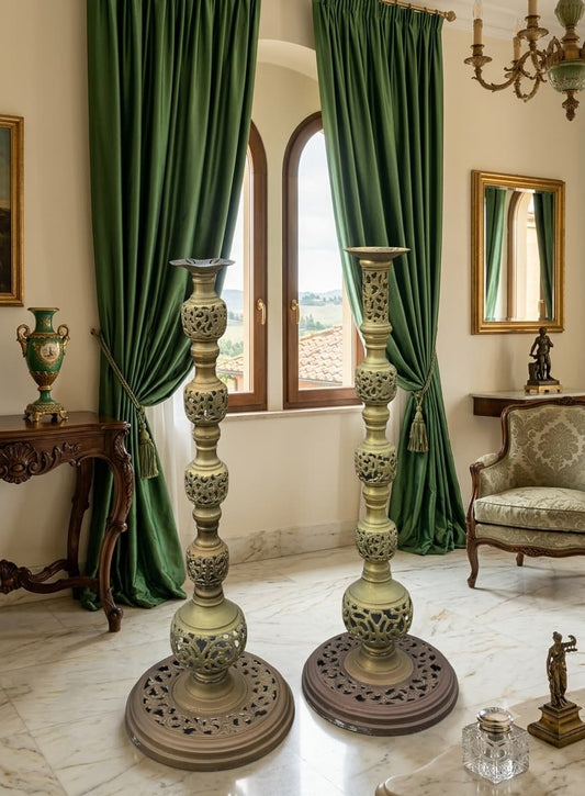 Pair of Bronze Candlesticks ✨ 🔥🕯️