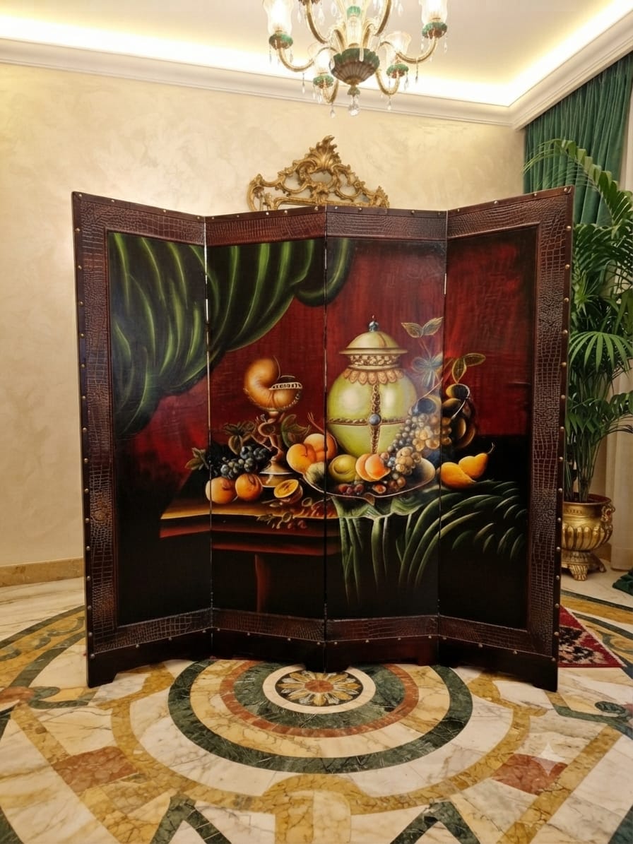 Hand-Painted Room Divider / Screen – Functional Work of Art 🖌️🎨