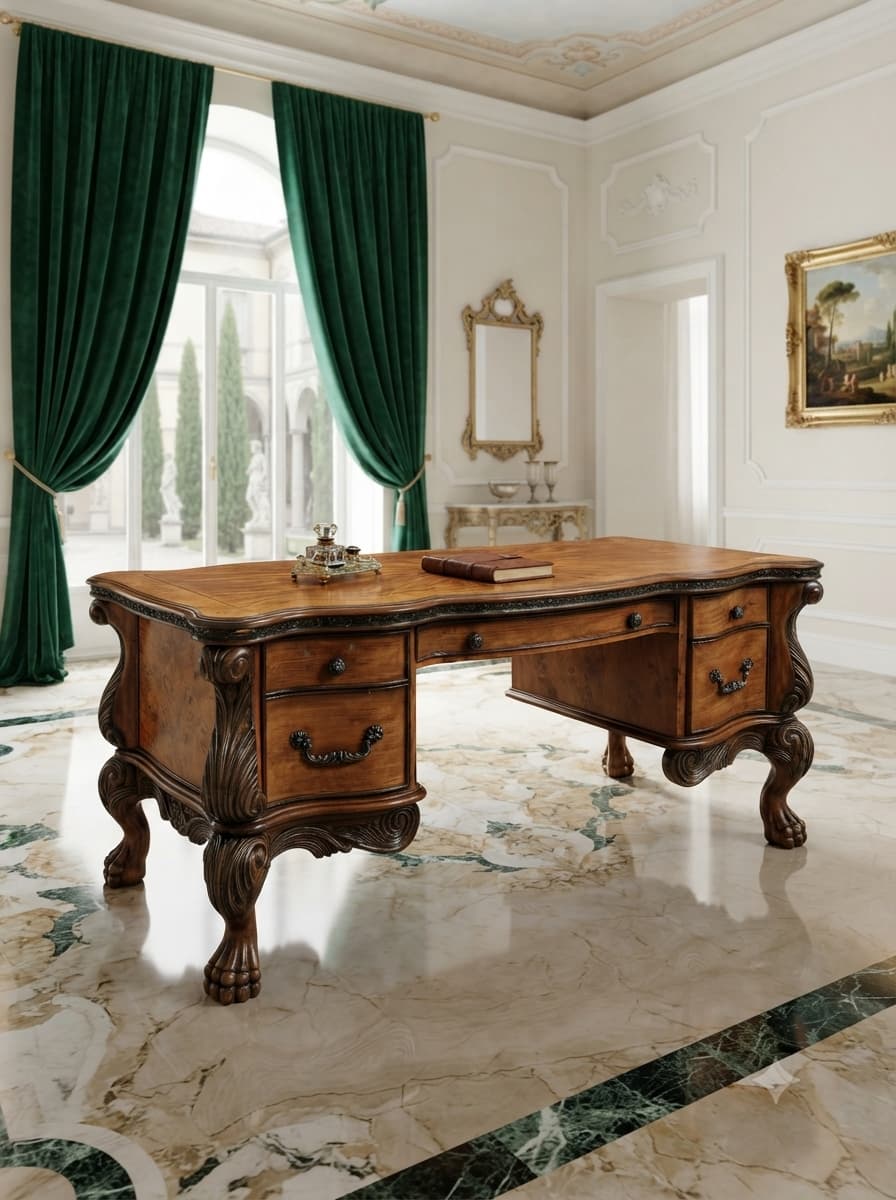 AICO Executive Desk – Michael Amini, Signature Series⚜️🏛️🌿