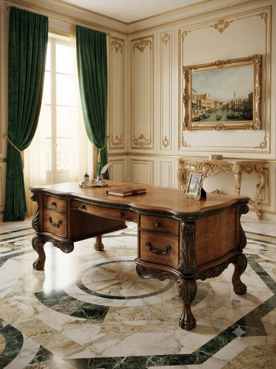 AICO Executive Desk – Michael Amini, Signature Series⚜️🏛️🌿