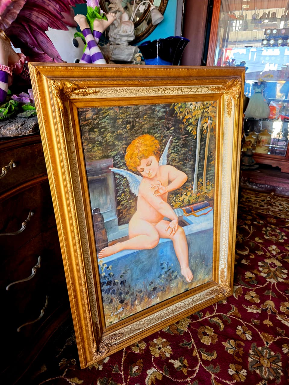 Cupido en Contemplacion – Obra Firmada por R. Benton🎨👼💘