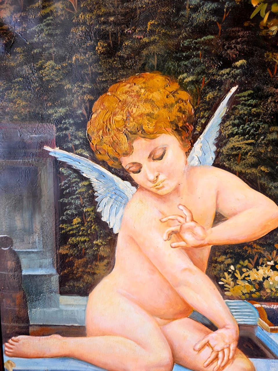 Cupido en Contemplacion – Obra Firmada por R. Benton🎨👼💘
