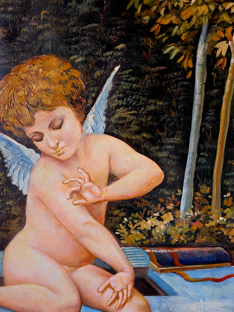 Cupido en Contemplacion – Obra Firmada por R. Benton🎨👼💘