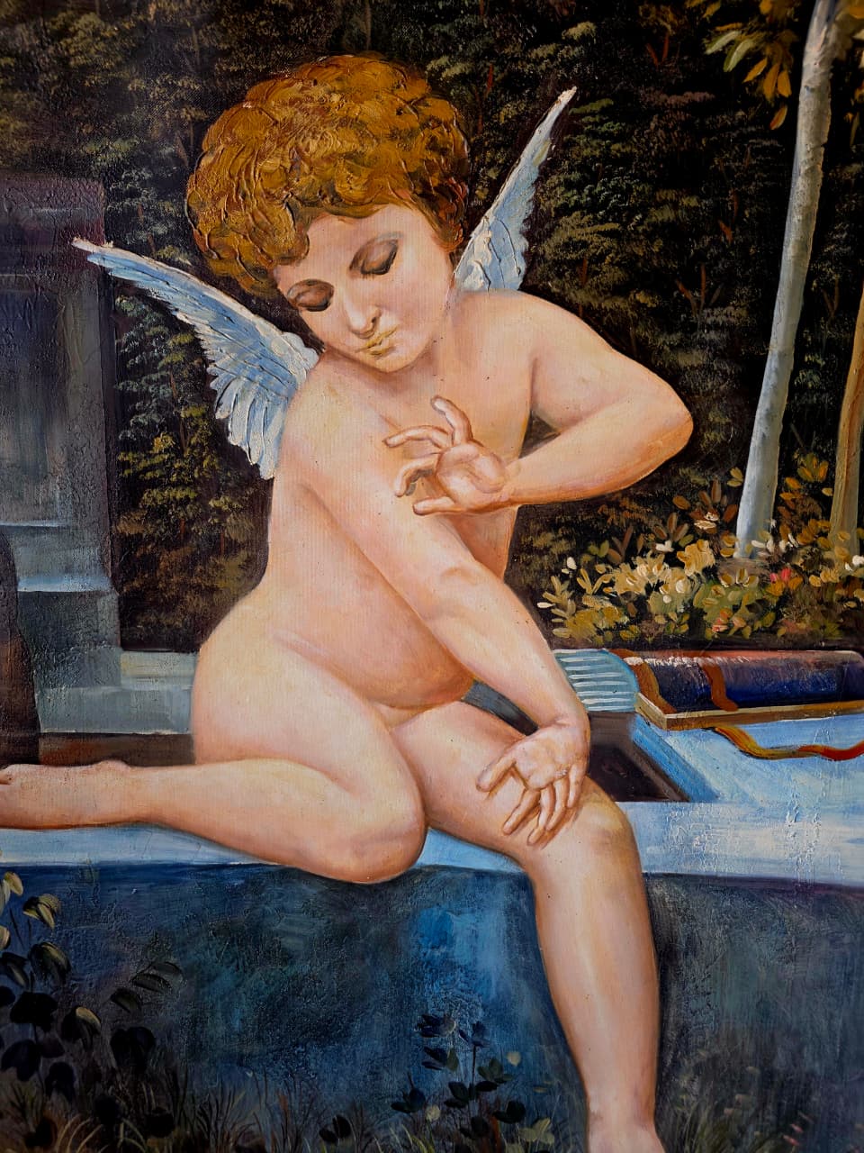 Cupido en Contemplacion – Obra Firmada por R. Benton🎨👼💘