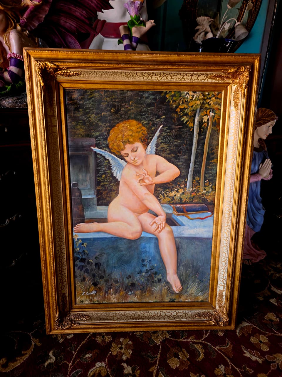 Cupido en Contemplacion – Obra Firmada por R. Benton🎨👼💘