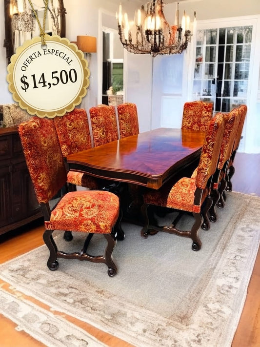 Comedor de Madera con 8 Sillas – Lujo y Tradición para tu Hogar💖🪑