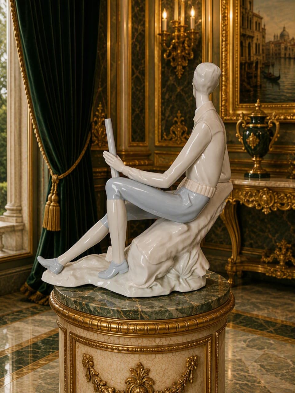 Nao by Lladro "Young Hunter" sculpture ✨🏛️