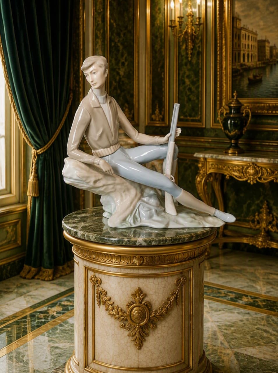 Nao by Lladro "Young Hunter" sculpture ✨🏛️