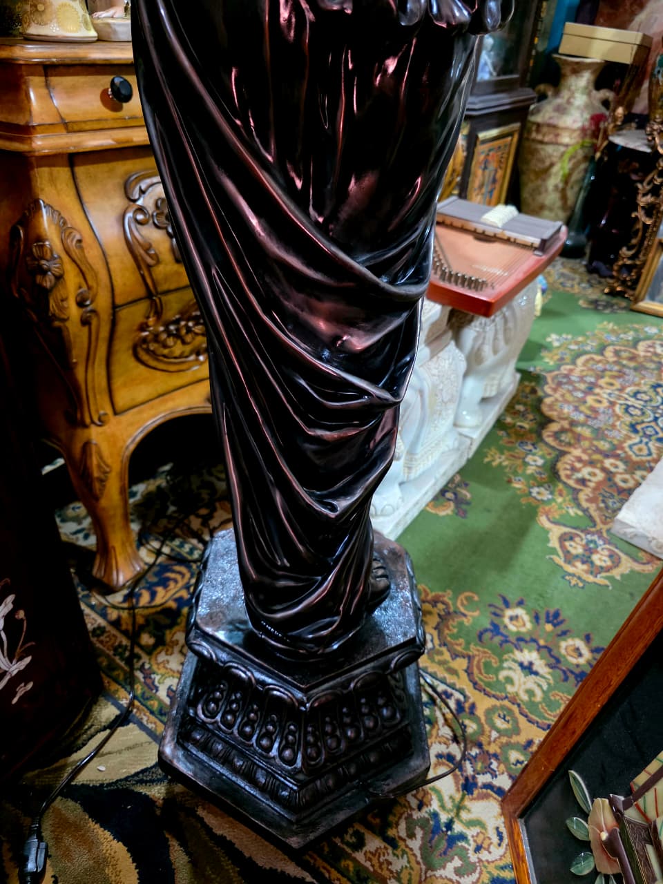 Art Nouveau Sculptural Lamp with Torch – Torchère Art Nouveau🌿🕯️🌿