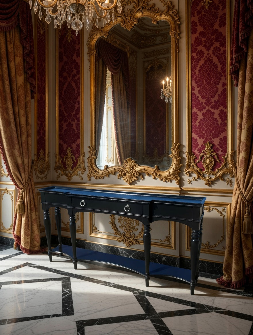 Grand Console Table in Espresso 2971-401 - Wooden Credenza🪞🕰️