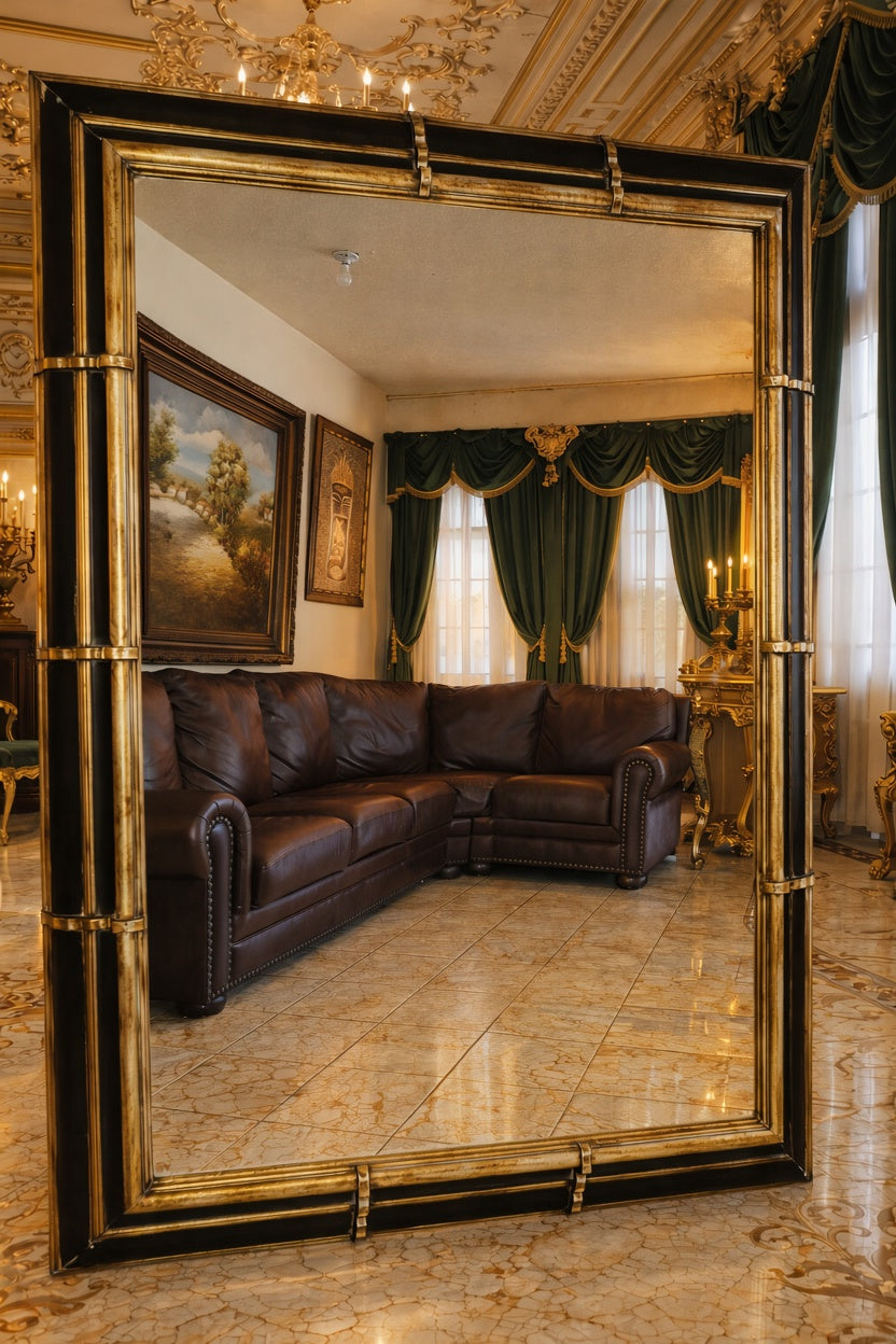 Gran Espejo “The Gatsby” – Elegancia Dramática y Atemporal ⚜️🌟