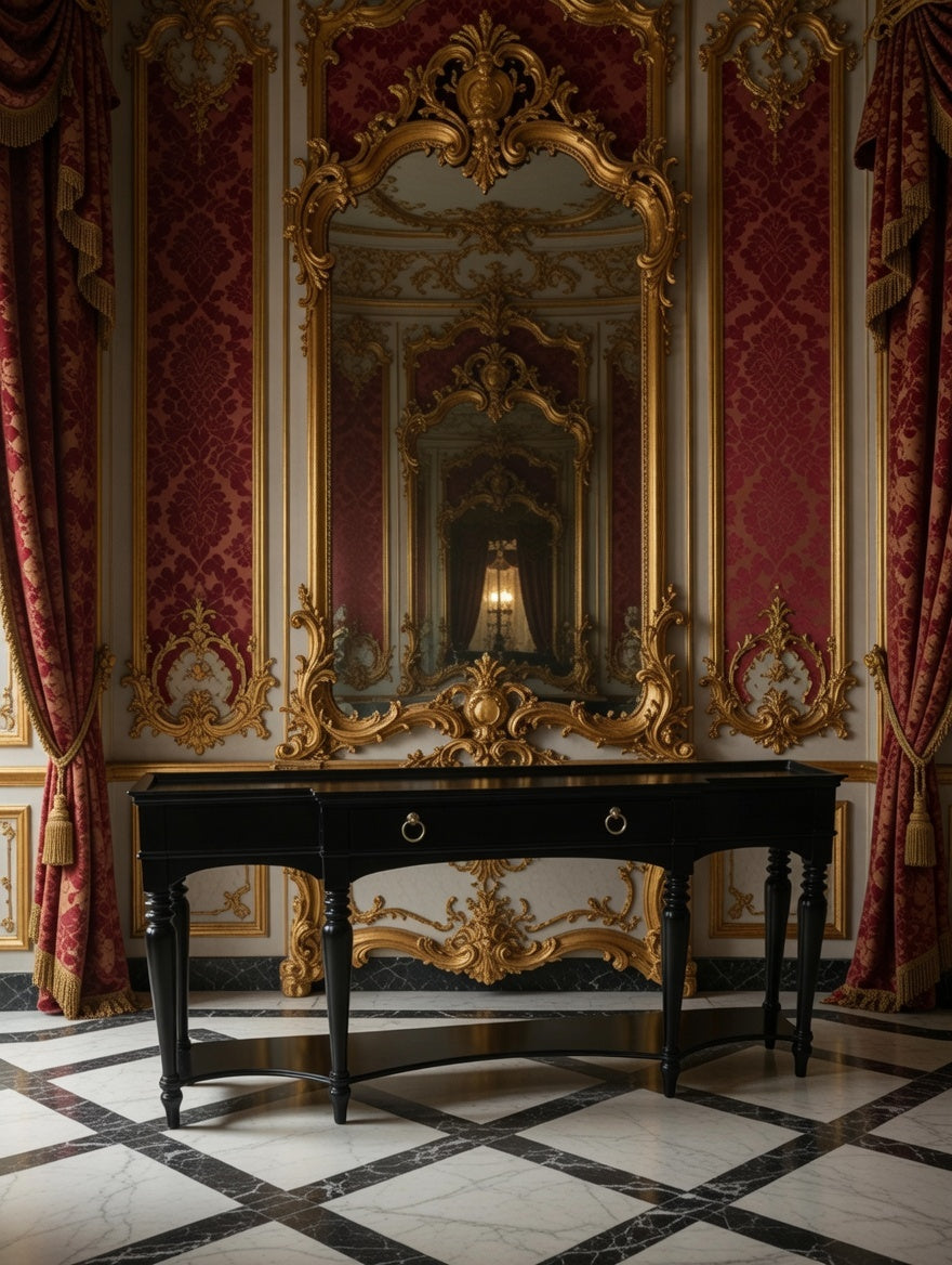 Grand Console Table in Espresso 2971-401 - Wooden Credenza🪞🕰️