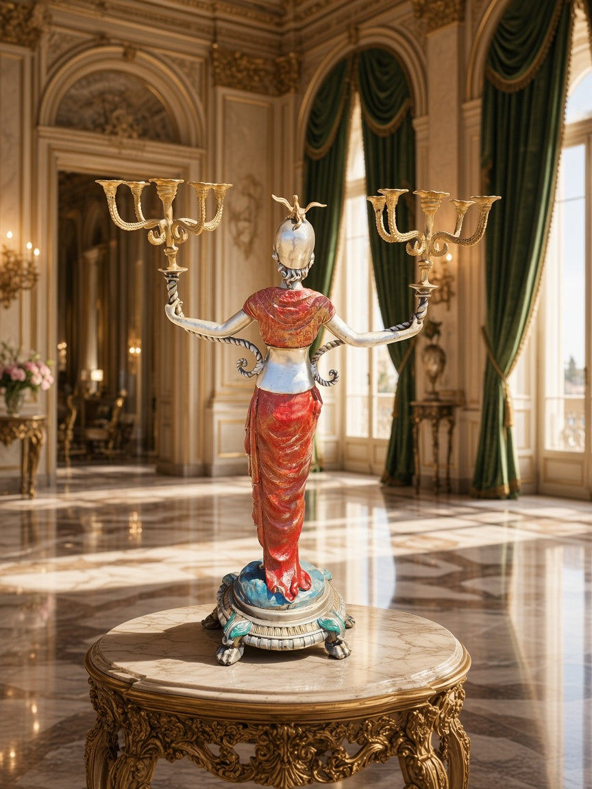 Exceptional Pair of Napoleon III Sculptural Candelabras ✨🏛️