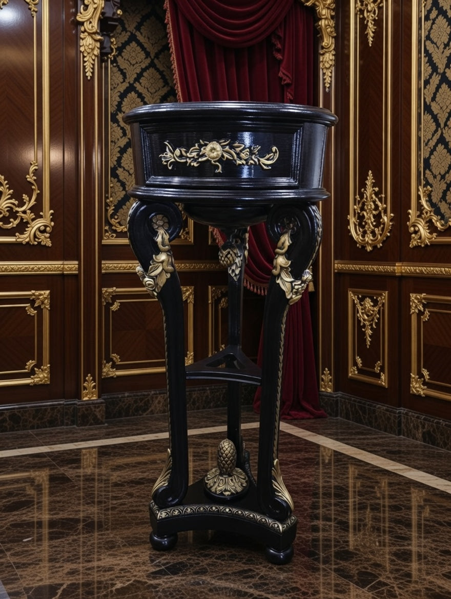 Wooden Pedestal with Integrated Drawer ✨🌸