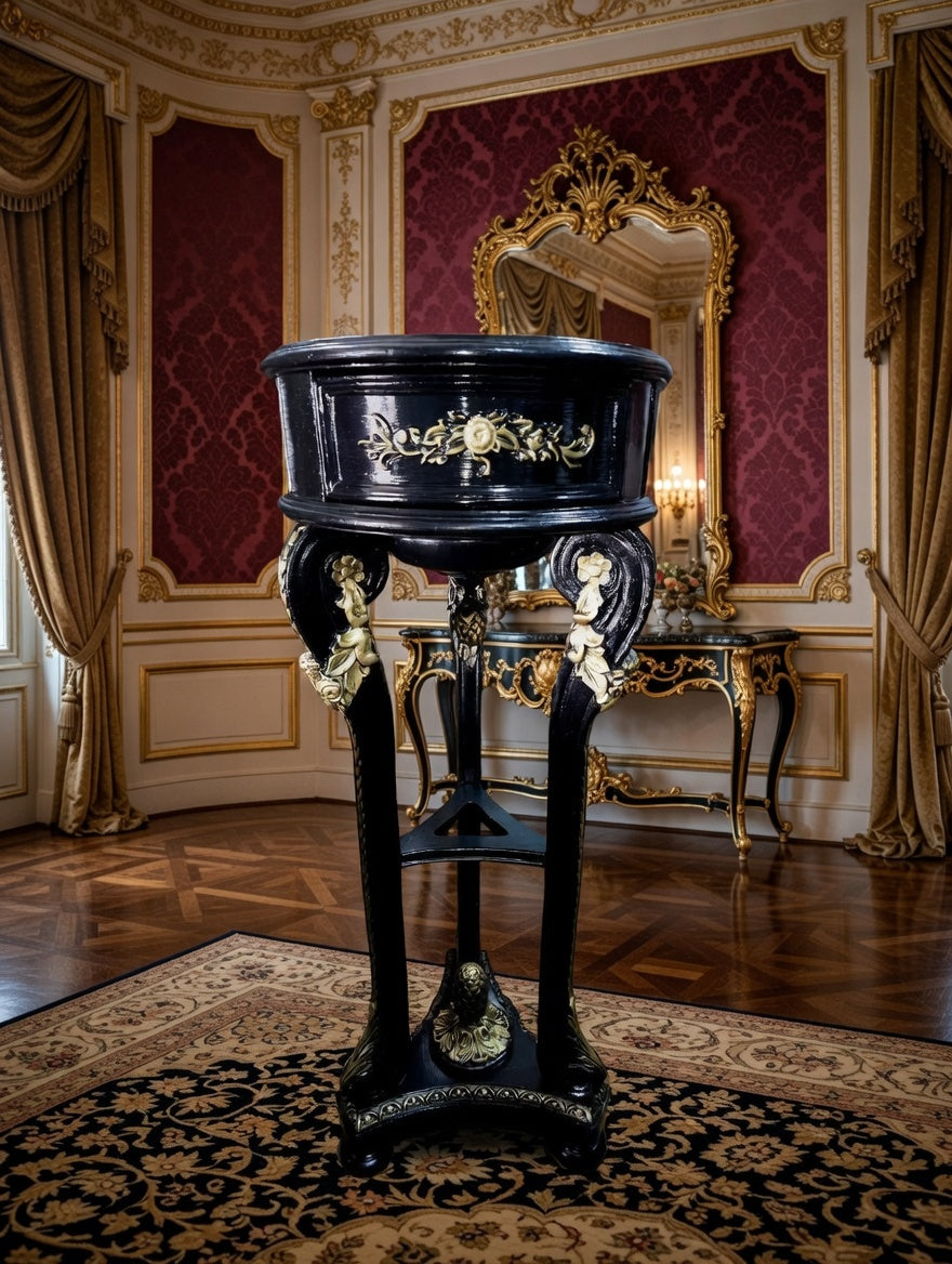 Wooden Pedestal with Integrated Drawer ✨🌸