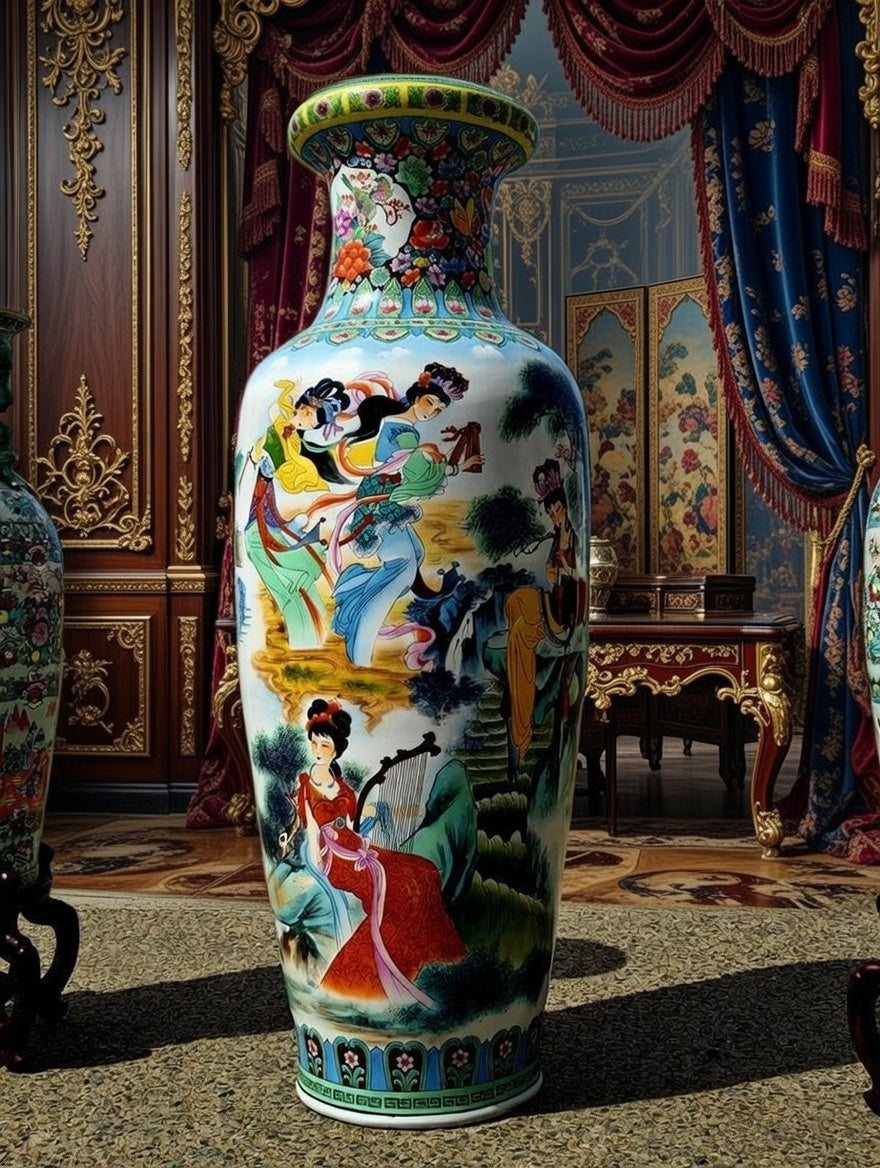 🎎🏮🇨🇳 Majestic Fine Porcelain Vase from China 🇨🇳🏮🎎