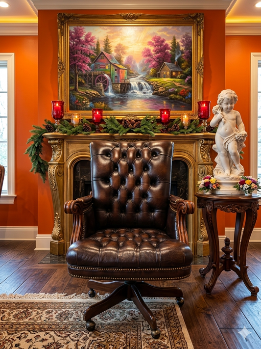 Silla Ejecutiva Chesterfield en Cuero Autentico – Elaborada por Coaster Furniture 🪑🏛️🪶