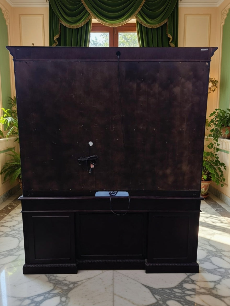 🏛️ Escritorio Ejecutivo Wynwood con Hutch de Madera Oscura Color Cereza – Rosarito Antiques 🪞🕰️🌿