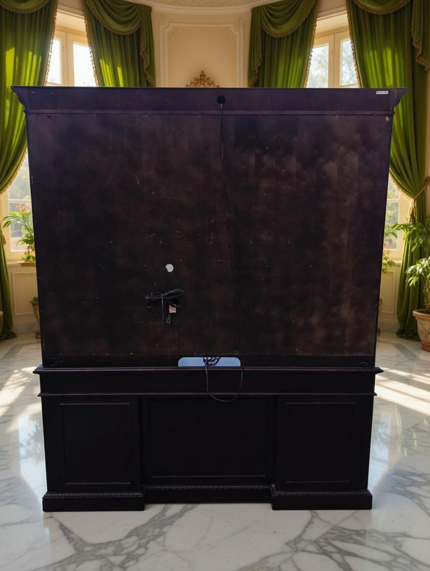 🏛️ Escritorio Ejecutivo Wynwood con Hutch de Madera Oscura Color Cereza – Rosarito Antiques 🪞🕰️🌿