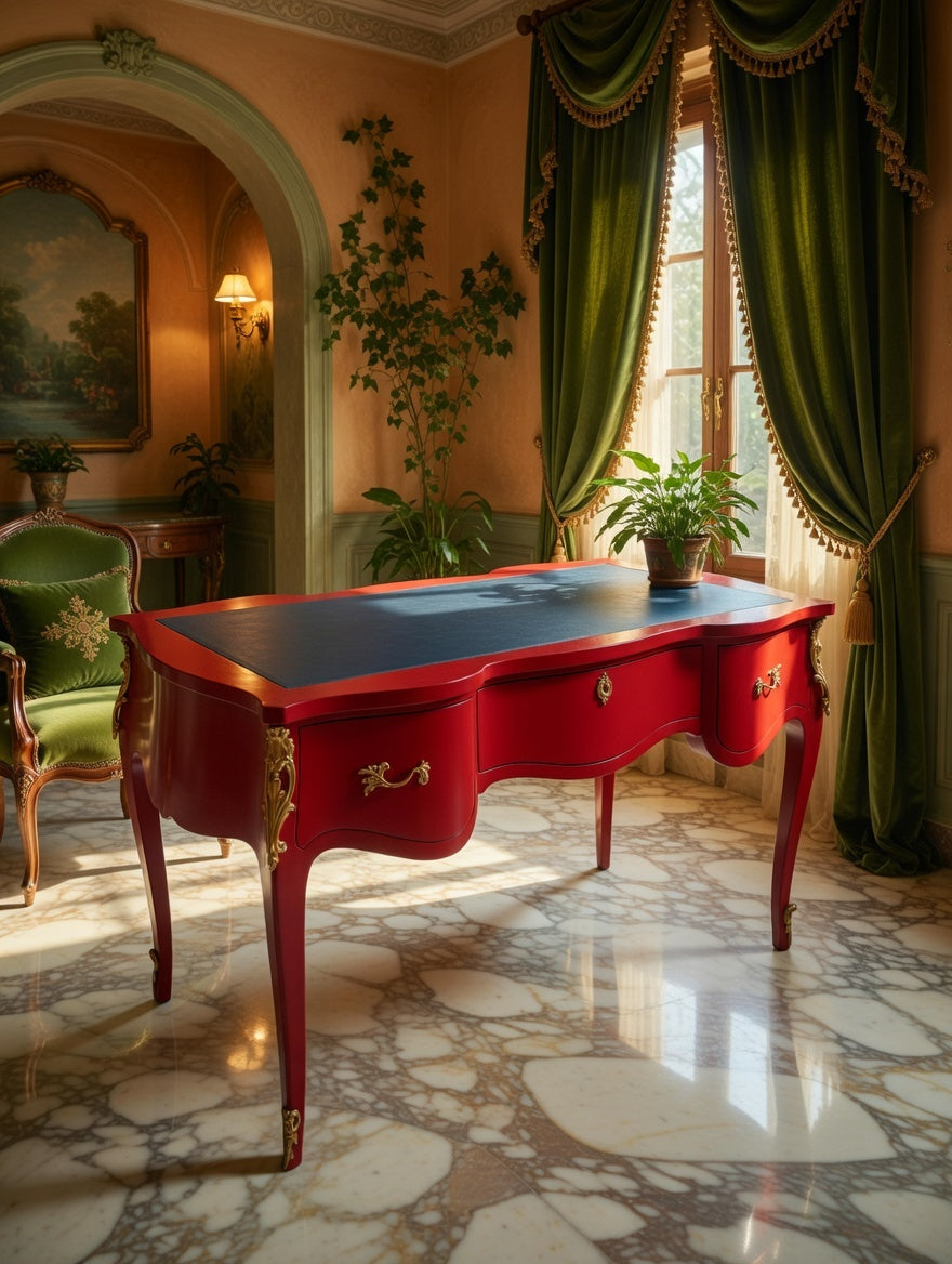 👑🏛️ Escritorio Grande Estilo Francés 👑🏛️ 🇫🇷✨